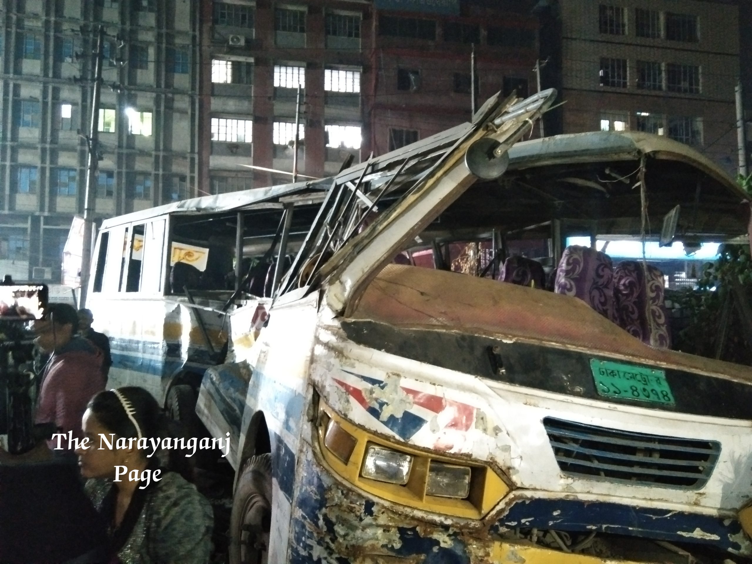 2 killed, 20 injured by bus-train collision in Narayanganj City